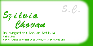 szilvia chovan business card